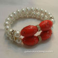 cheap simple latest pearl bracelet, bead girls elastic bracelets